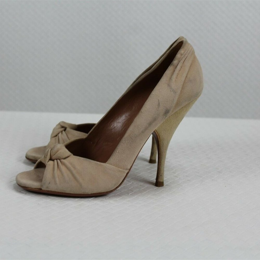 Alaia Paris Women's Shoes Heels Suede Tan 7.5 / 38